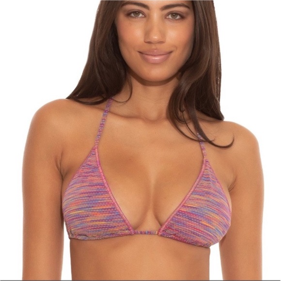 BECCA Cheryl Triangle Top size D Mosaic Corset Tie Hipster bottoms size small - Picture 2 of 11